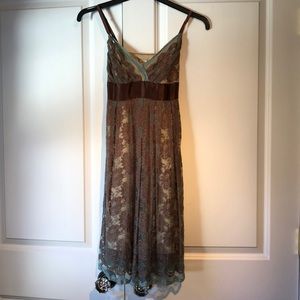 Aqua Lace Overlay Dress WORN ONCE!